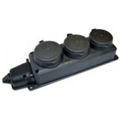 KAUÇUK 3 LÜ MONOFAZE GURUP PİRİZ 3X16 KAUÇUK 3 LÜ MONOFAZE GURUP PİRİZ 3X16